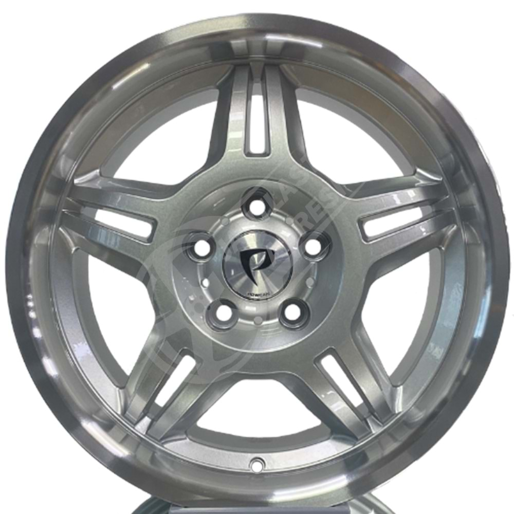 8.0X17 PCD 5X120 BK-657 Silver Machined ET41 72.56