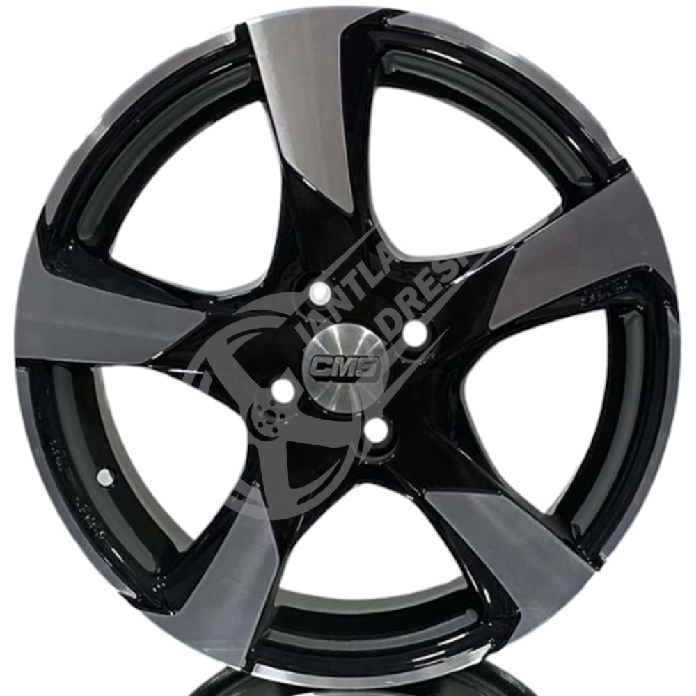 7.0X16 PCD 4X100 CMS-607 Black Machined ET35