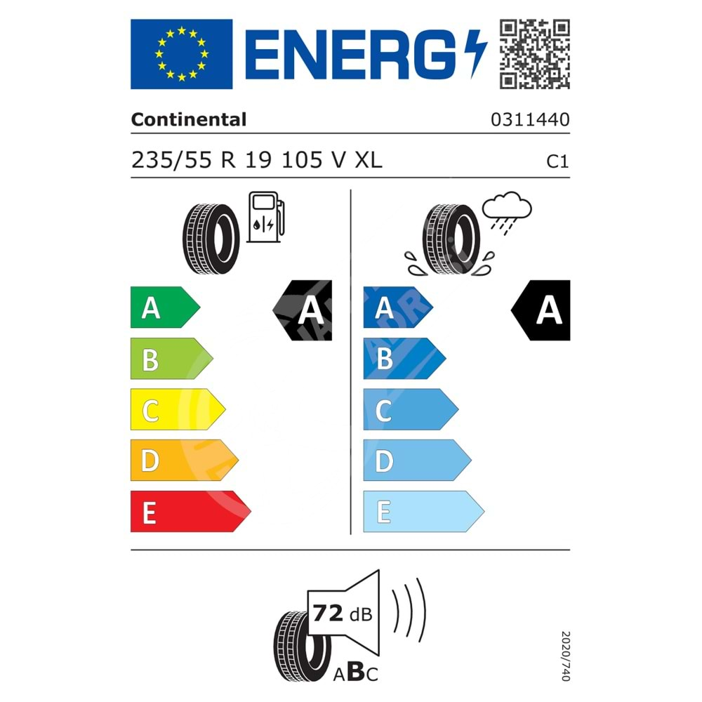 235/55R19 105V XL Continental EcoContact 6 VOL