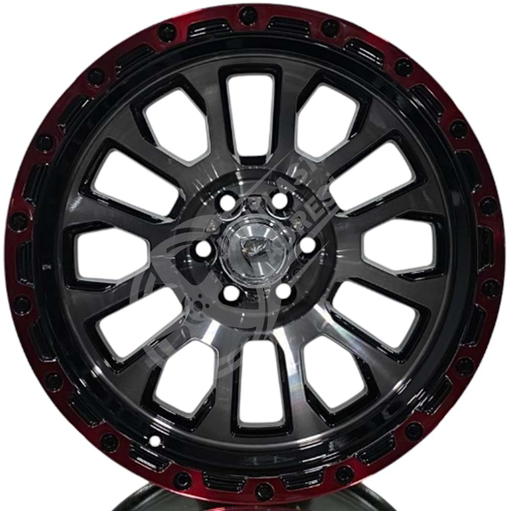 9.5X18 PCD 6X114.3 BK-3S185 Red ET0 66.1