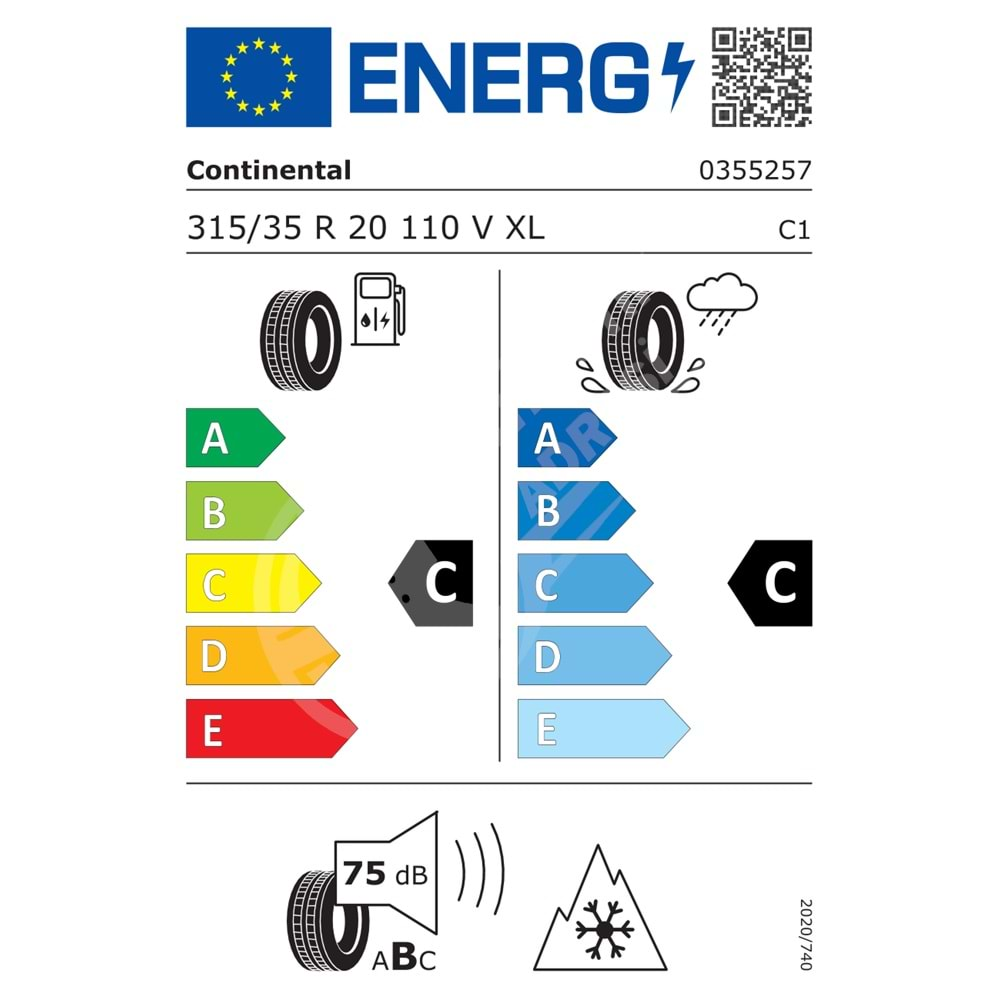 315/35R20 110V XL Continental WinterContact TS 860 S SSR