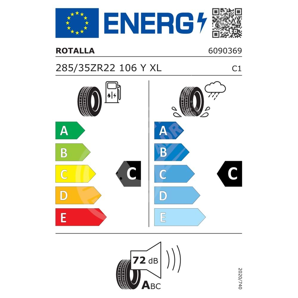 285/35R22 106Y XL Rotalla RS01