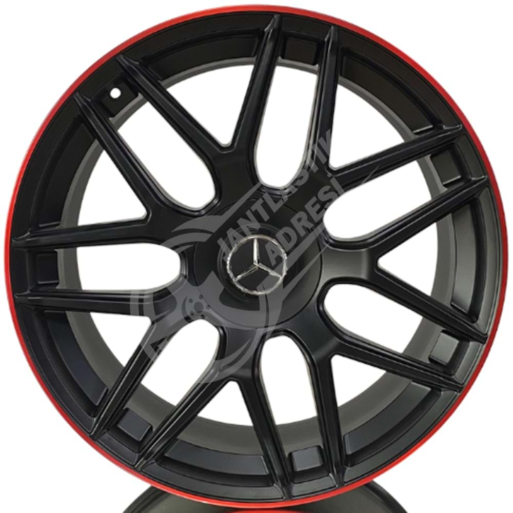 10X22 PCD 5X130 DY-972 Matt Black Red ET40 84.1