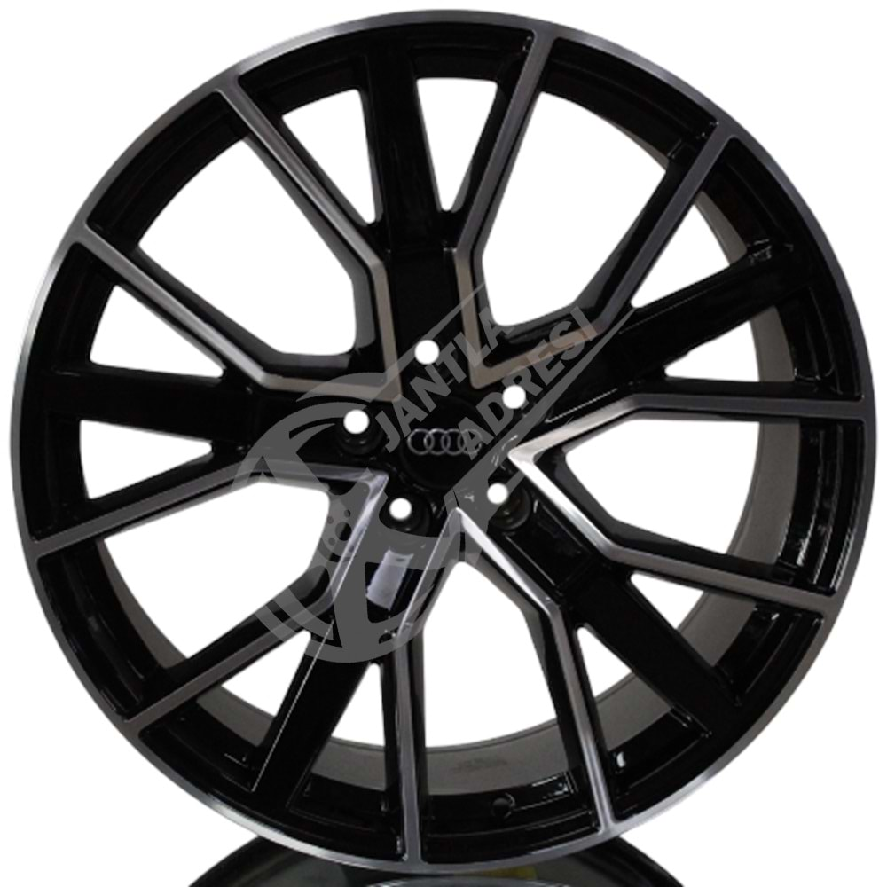 9.5X22 PCD 5X112 BK-5131 Black Machined ET28 66.6