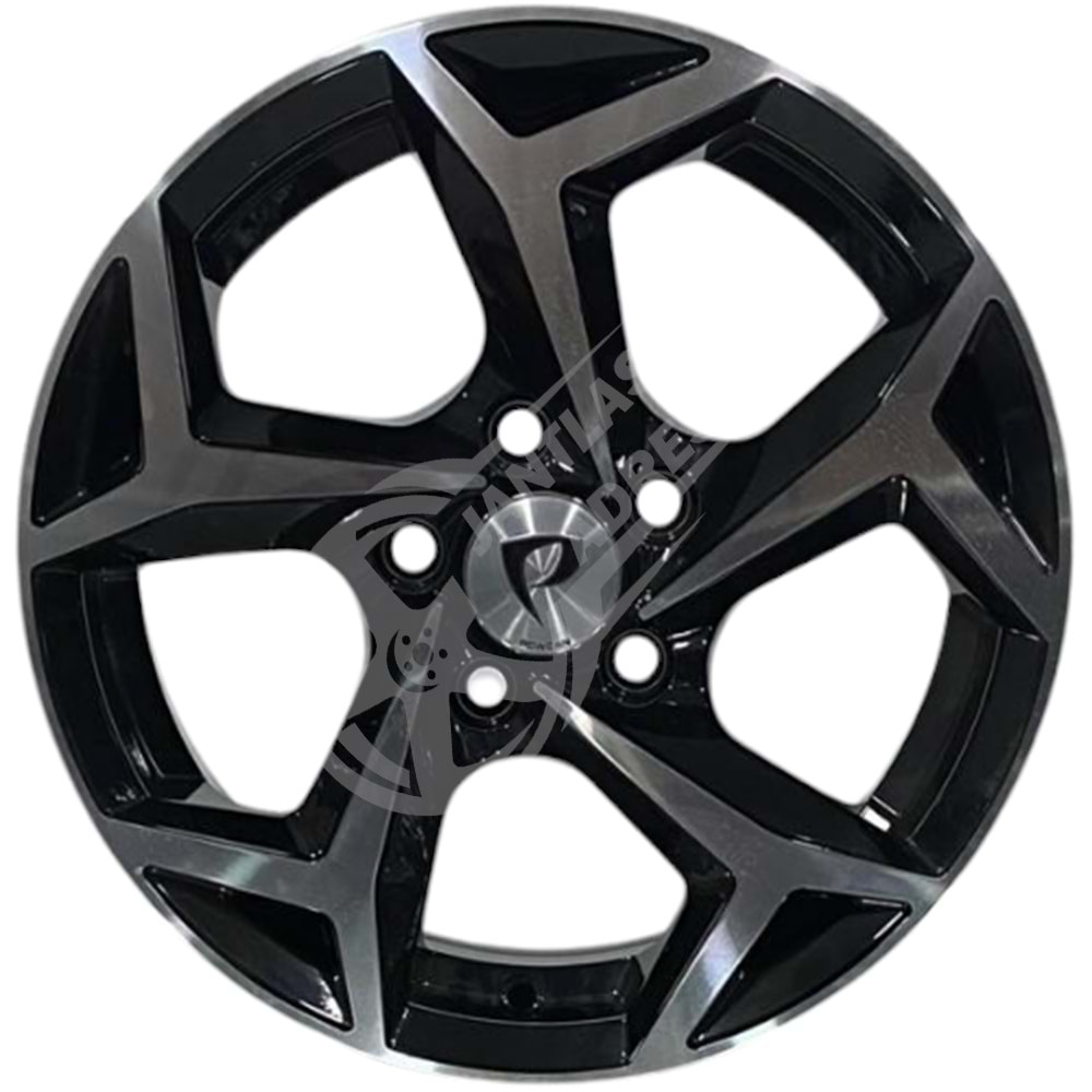 6.0X14 PCD 5X100 BK-5340 Black Diamond ET35 57.1