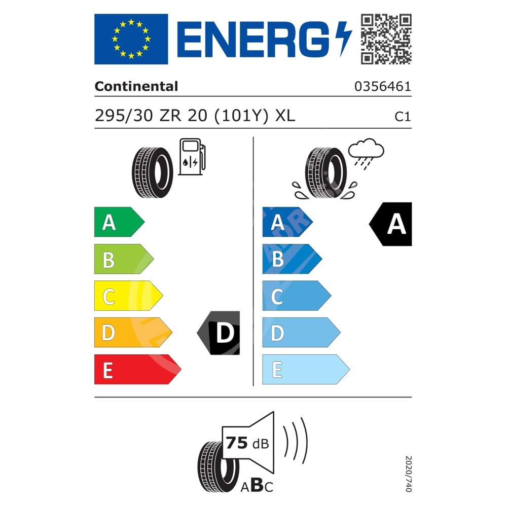 295/30R20 101Y XL Continental SportContact 6 MO