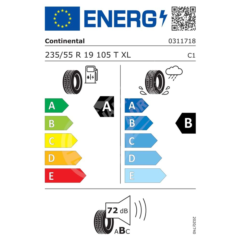 235/55R19 105T XL Continental EcoContact 6Q ContiSeal