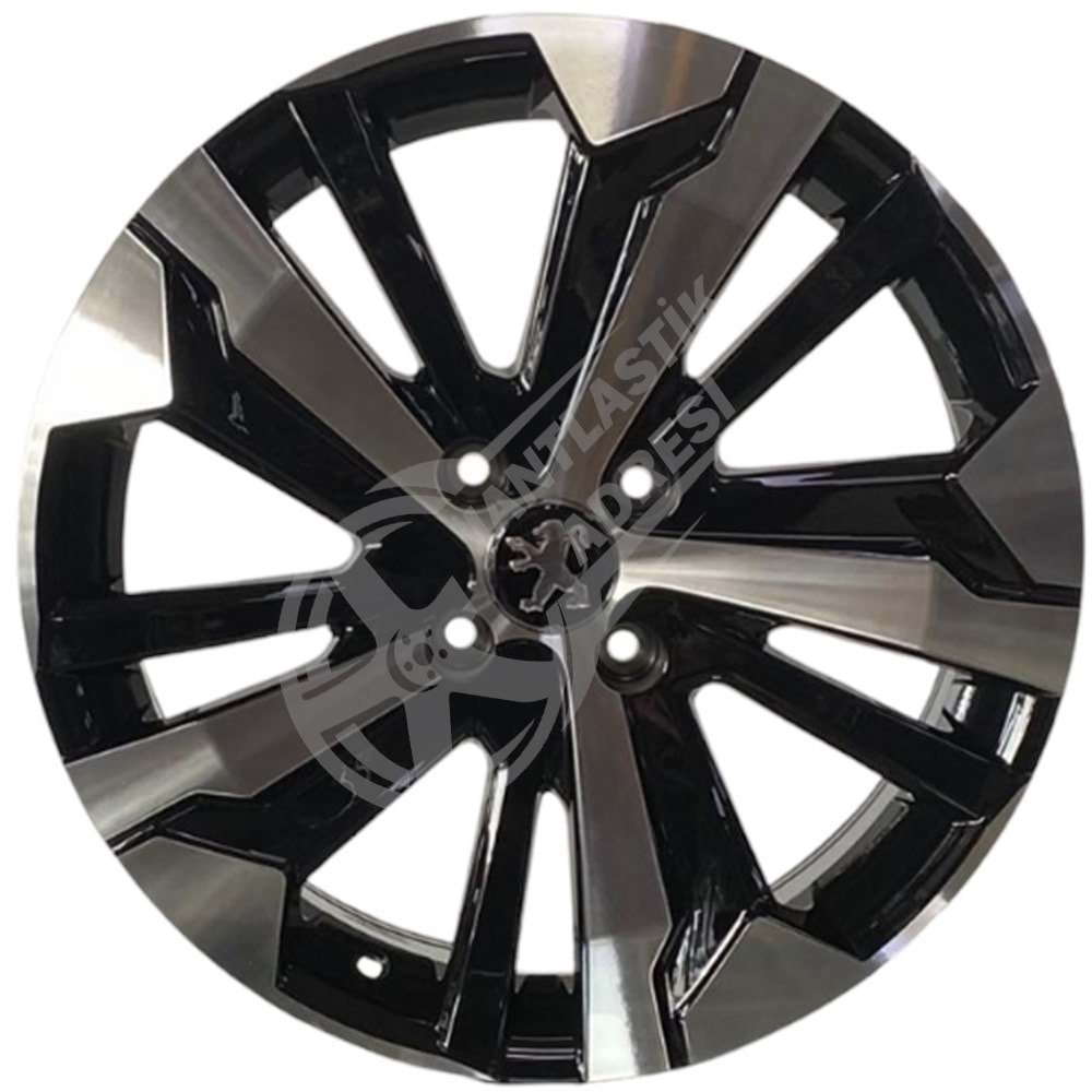 7.0X17 PCD 4X108 BK-5837 Black Machined ET25 65.1