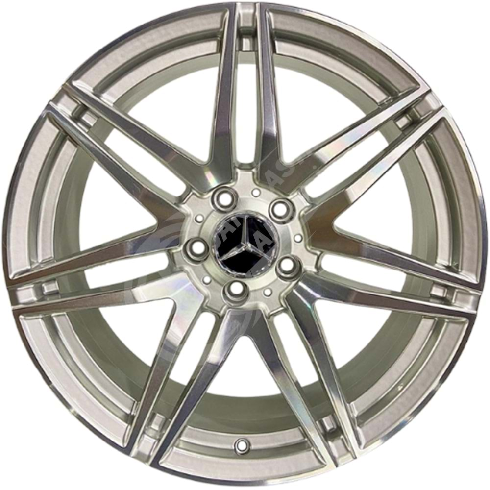 9.0X19 PCD 5X112 EMR-A361 Silver Diamond ET48 66.6