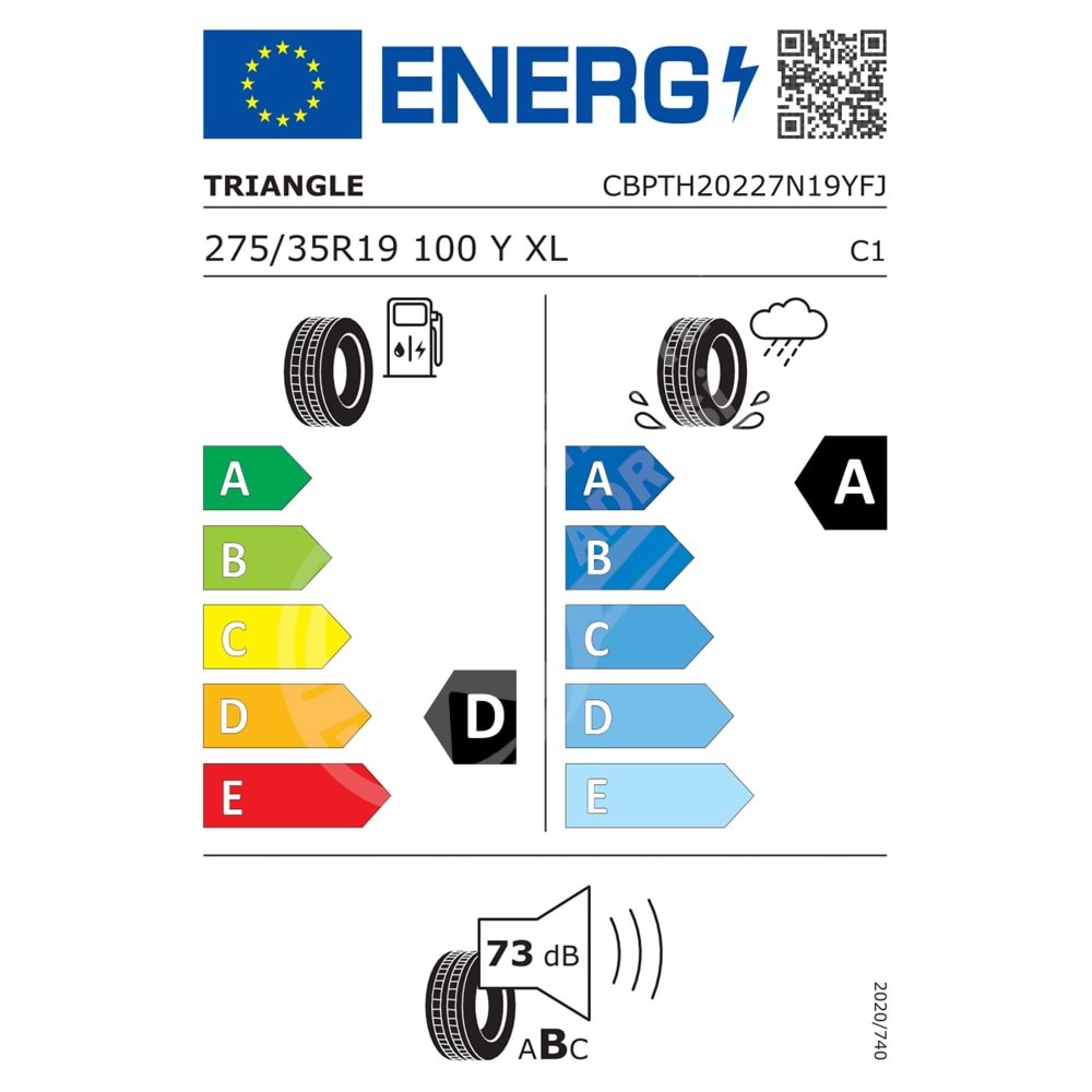 275/35R19 100Y XL Triangle EffexSport TH202