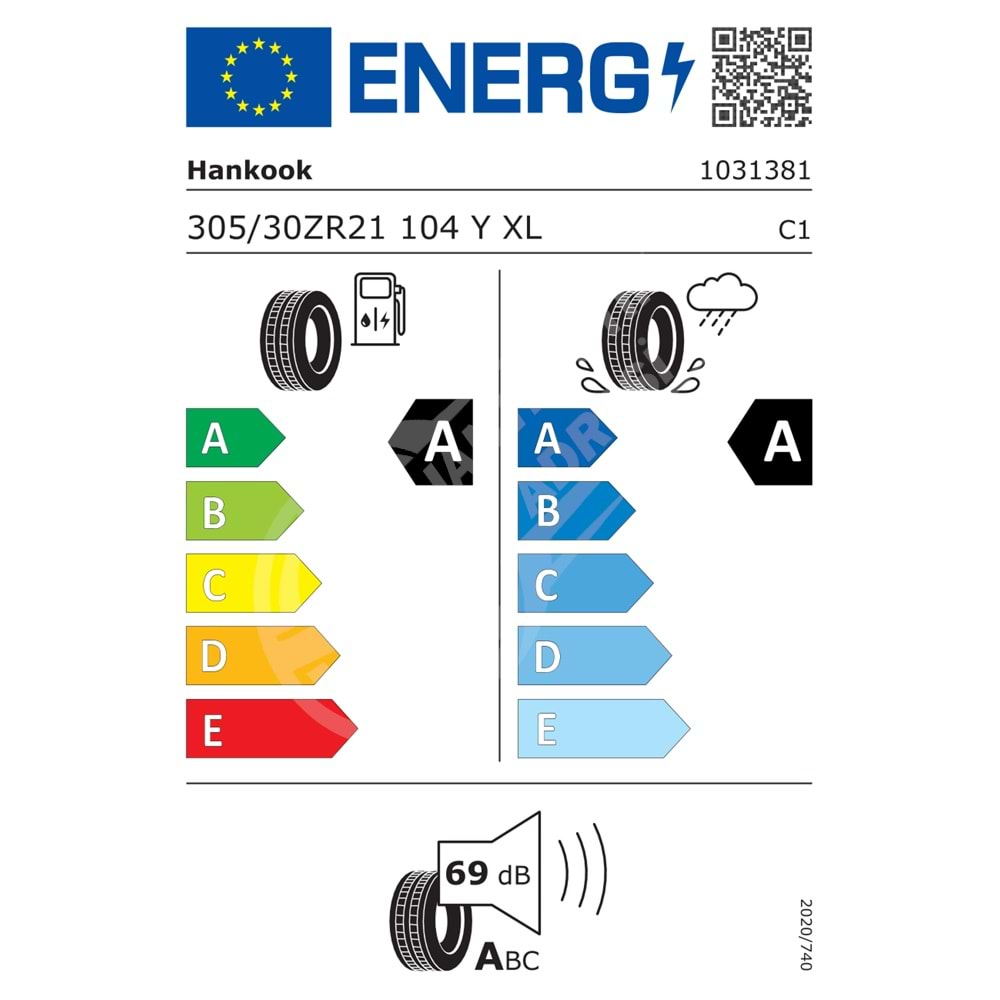 305/30R21 104Y XL Hankook iON evo IK01 EV