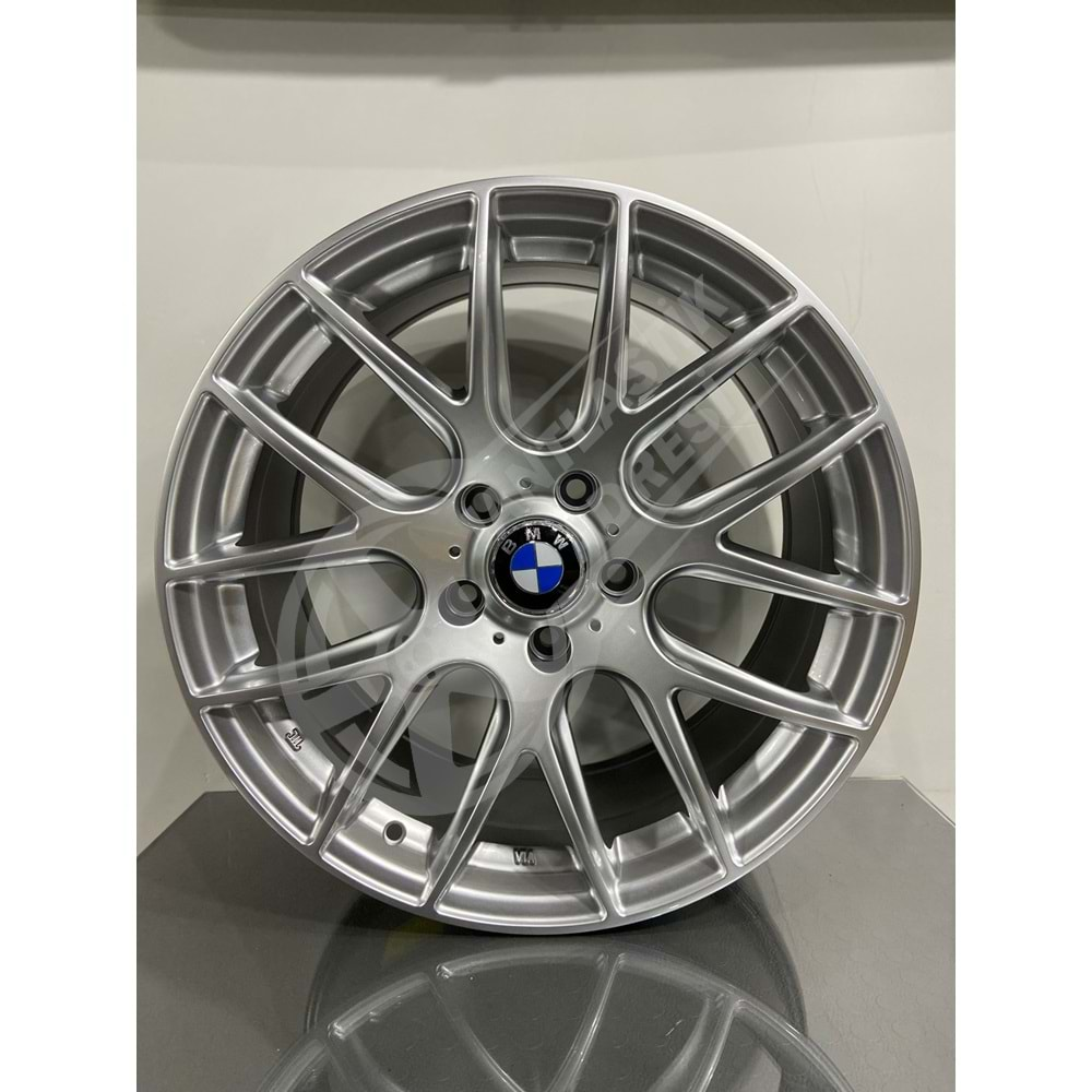 9.5X18 PCD 5X120 BK-663 Hyper Silver ET37 72.56