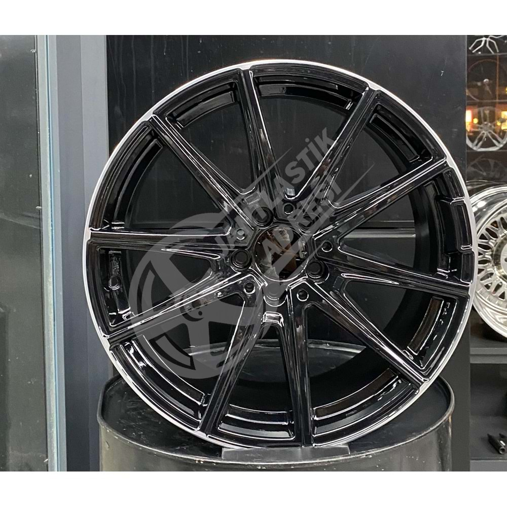 8.5X19 PCD 5X112 EMR A-330 Black ET45 66.6 Front