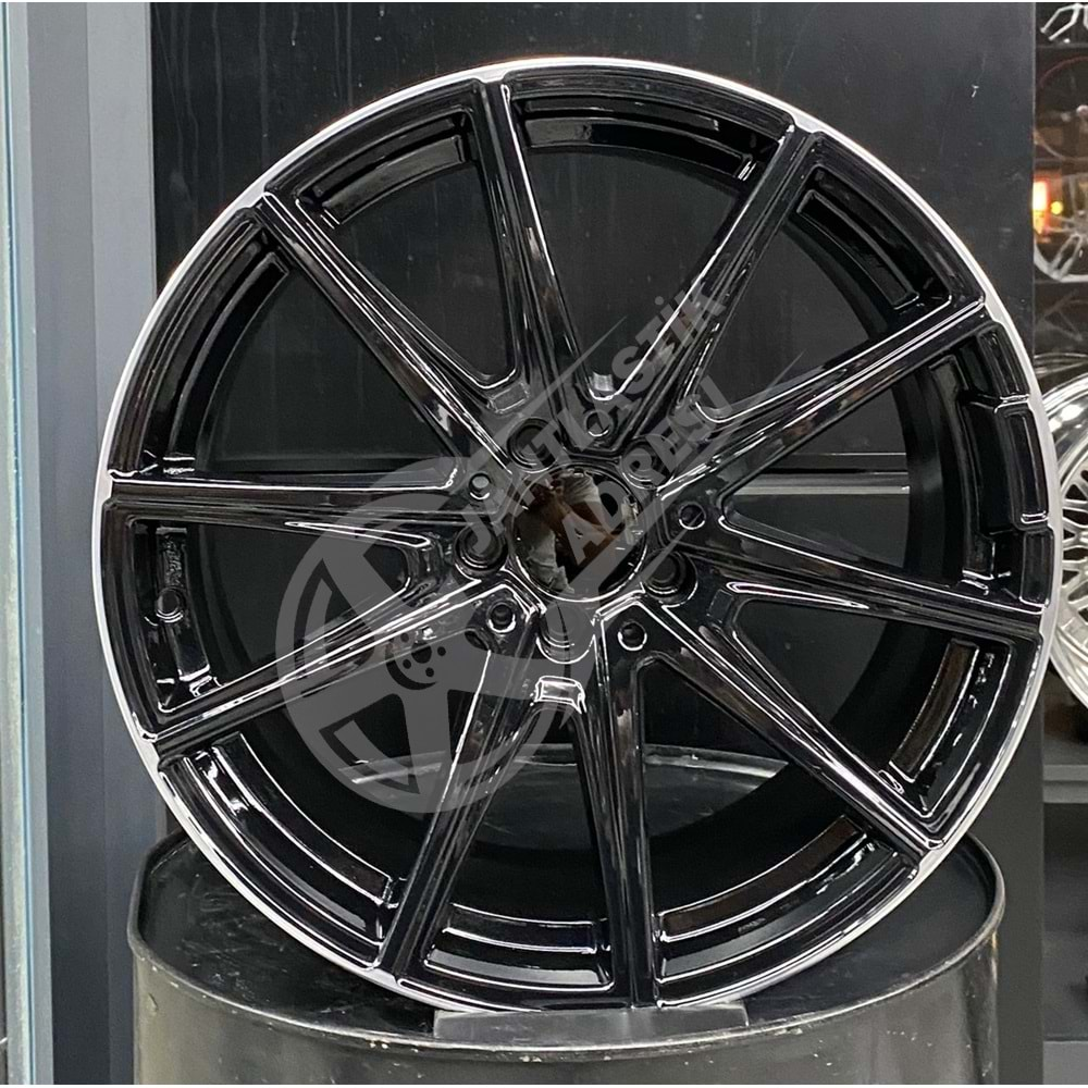 9.5X19 PCD 5X112 EMR A-331 Black ET48 66.6 Rear