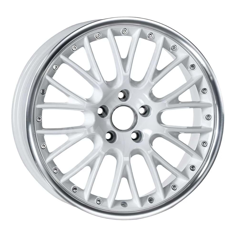 8.0X18 PCD 5X112 EMR E-441 White Lip Polished ET45 66.45