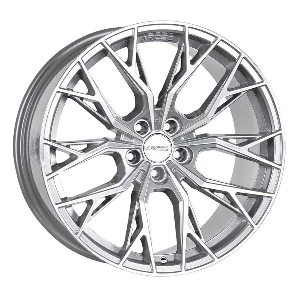 7.5X17 PCD 5X114.3 ARC G-692 Silver Diamond Roma ET35 73.1