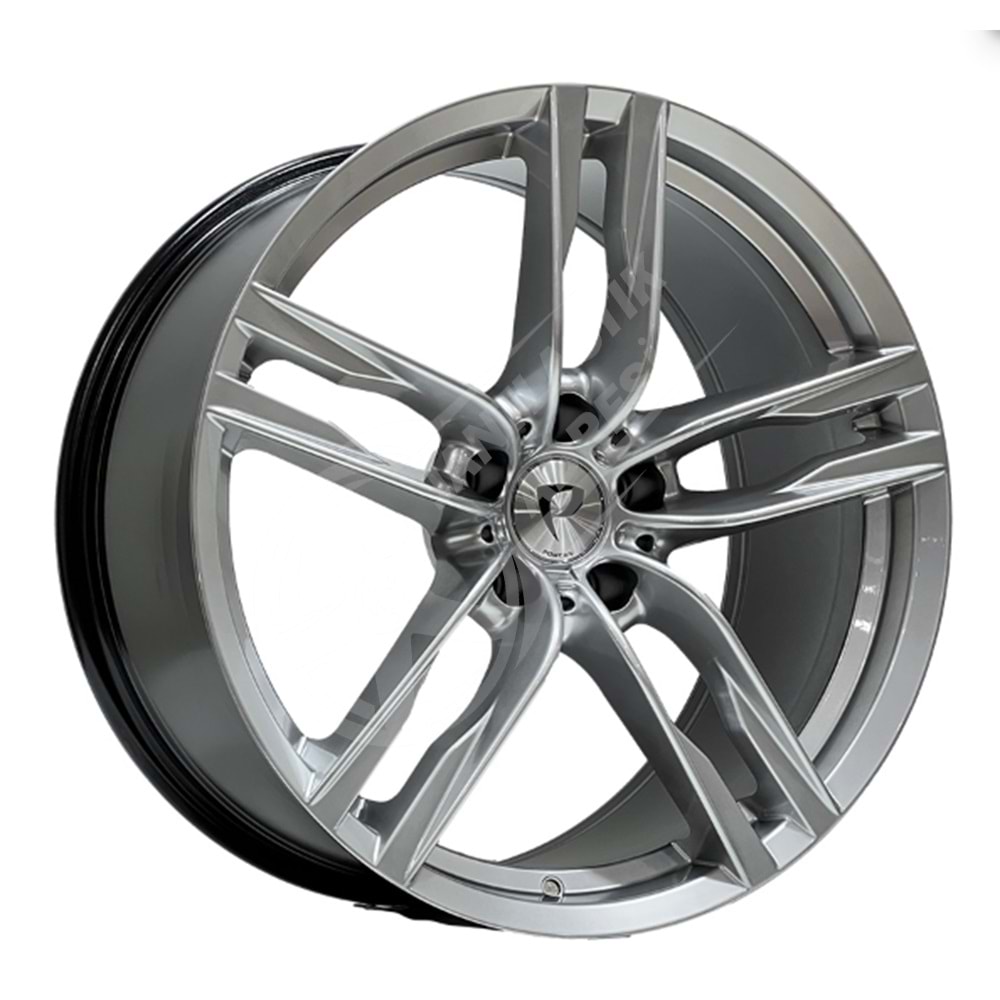 9.5X20 PCD 5X120 BK-1119 Hyper Silver ET25 72.56