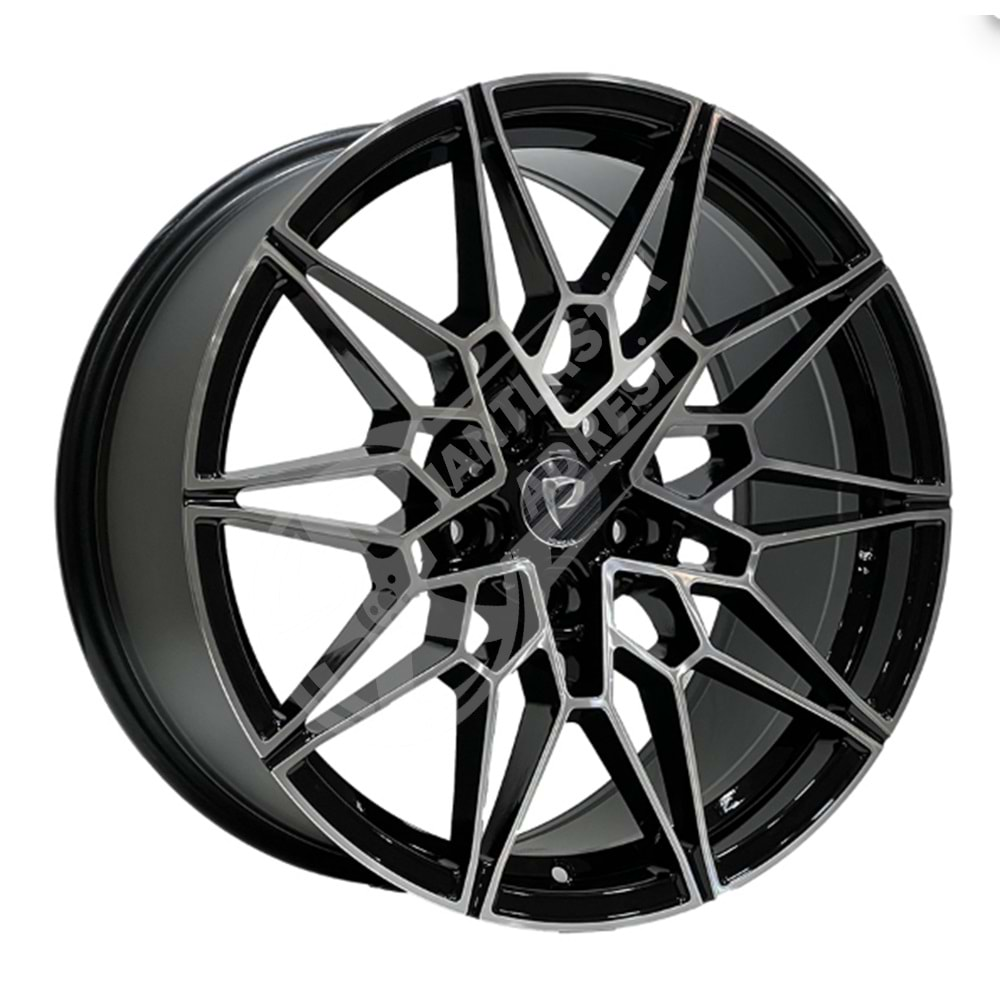 8.0X19 PCD 5X120 BKY-1027 Black Diamond ET34 72.56 Front