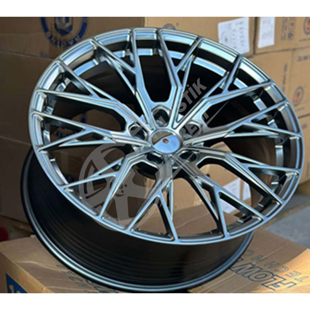 8.5X19 PCD 5X112 R1W 9988 Hyper Black ET38 66.6