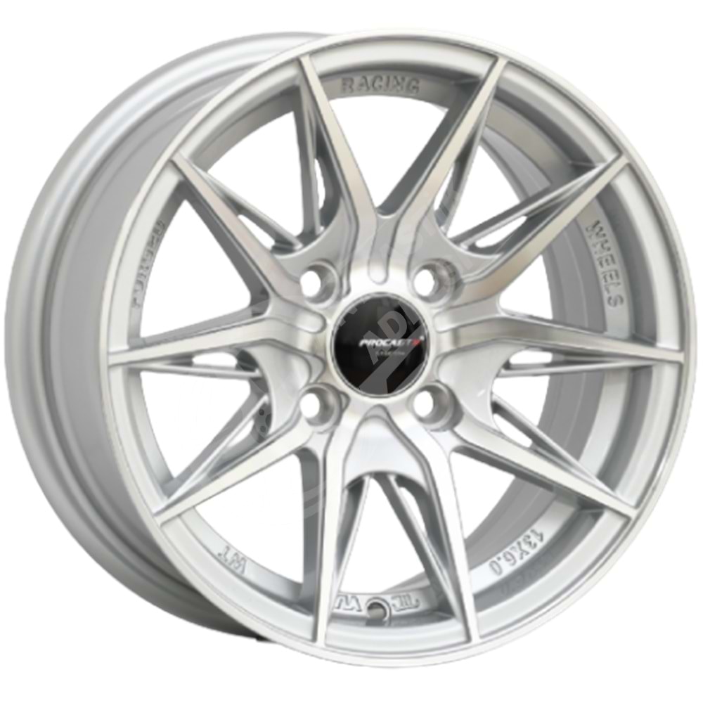 6.0X13 PCD 4X100 PRO-35442 Silver Machined ET25 73.1