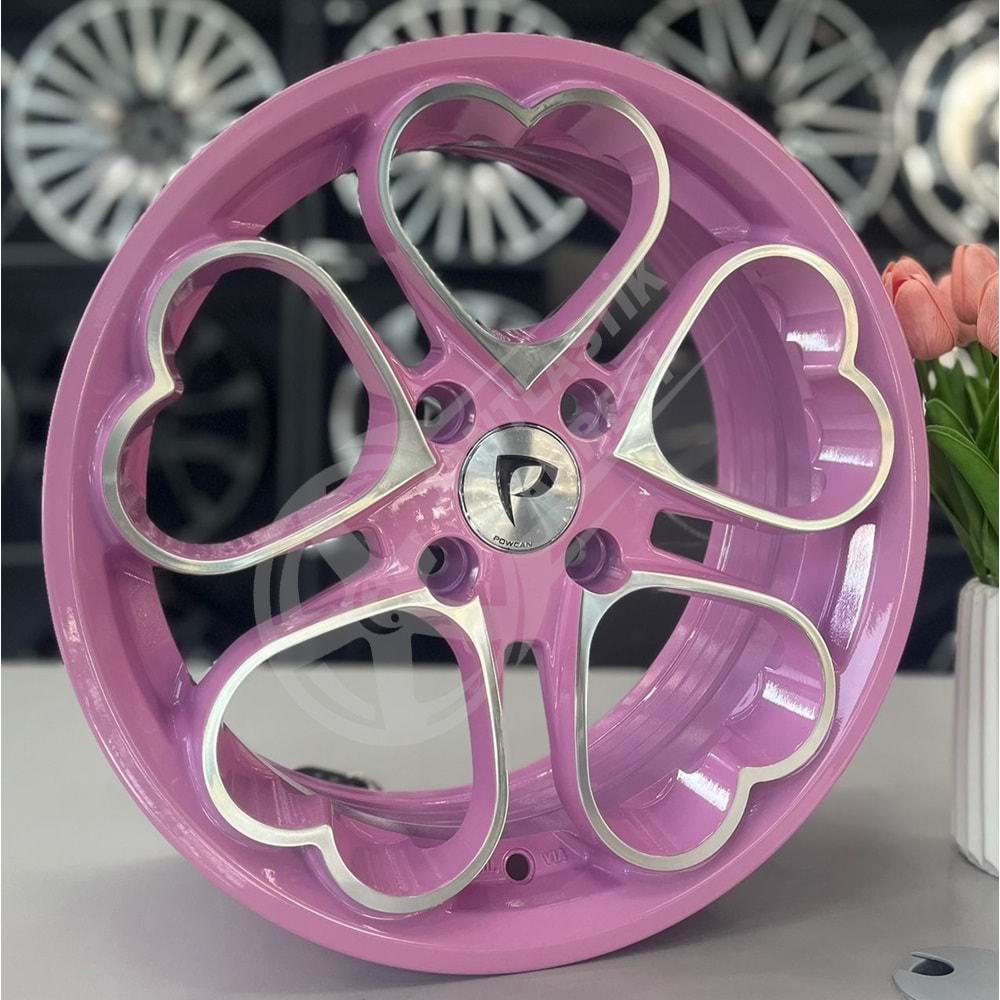 6.5X15 PCD 4X100 BK-3S1087 Pink Machined ET35 73.1
