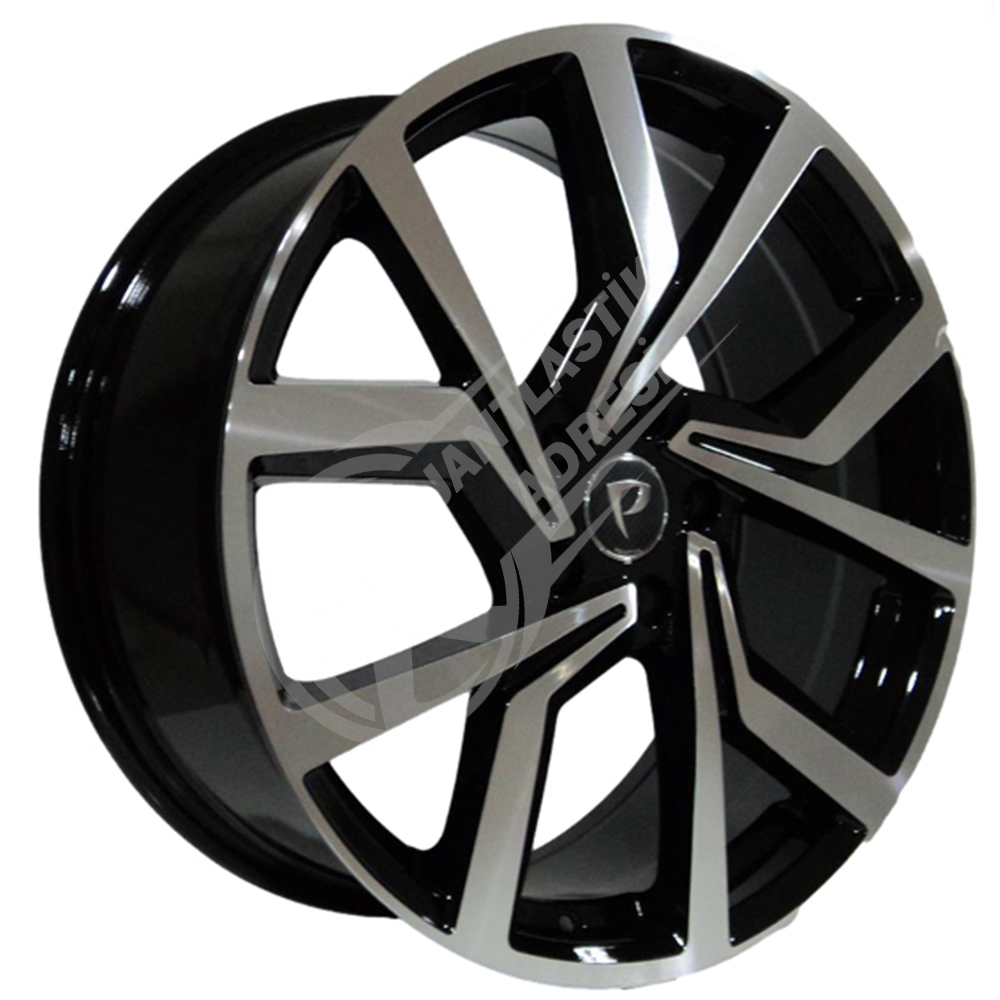 6.0X14 PCD 5X100 BK-5125 Black Machined ET35 57.1