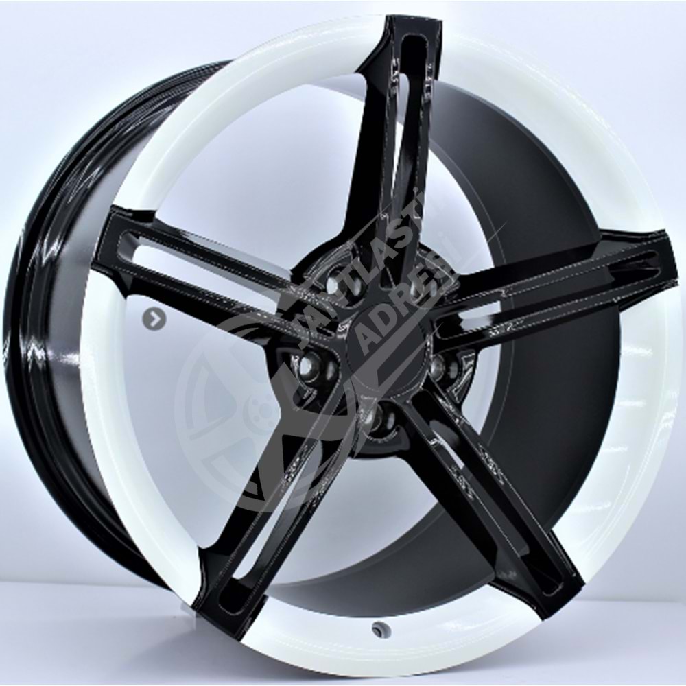 19X8,5 JANT BKYS 1178 5X112 ET35 66,5 BLACK WHİTE TAYCAN İTHAL