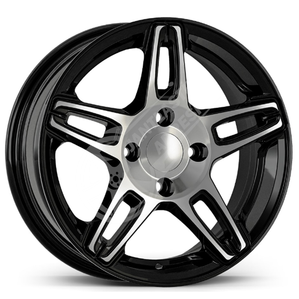 6.0X15 PCD 4X100 FD-15281 Gloss Black Diamond ET35 67.1