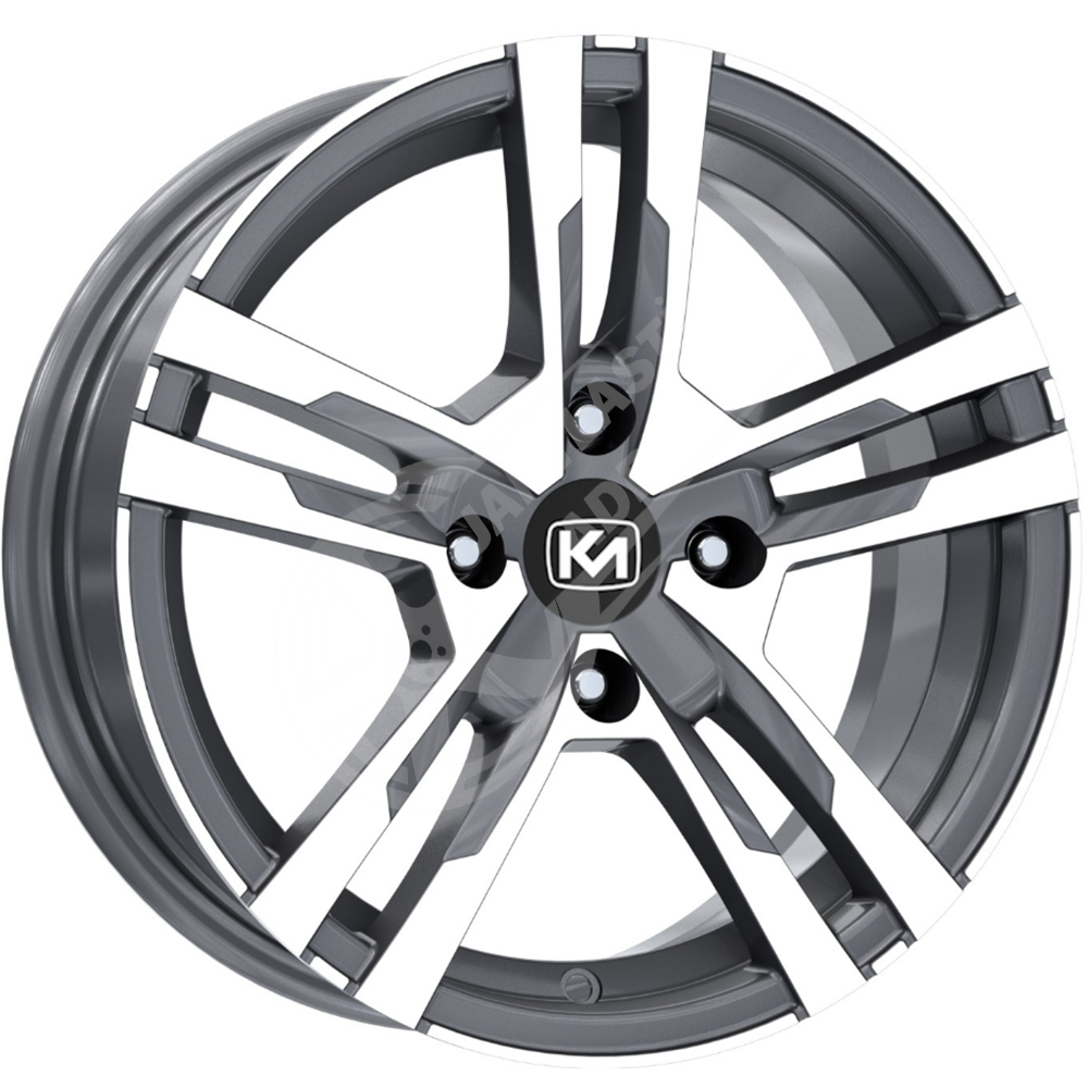 14X5,5 JANT KM 834 4X100 ET35 67,1 GUN METAL DİAMOND