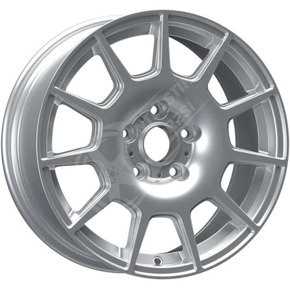 7.5X17 PCD 5X100 EMR-7793 Gloss Silver ET42 67.1