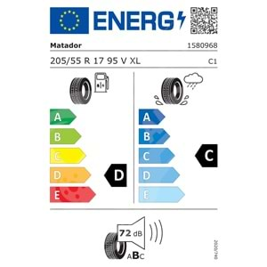 205/55R17 95V XL Matador MP47 Hectorra 3 FR