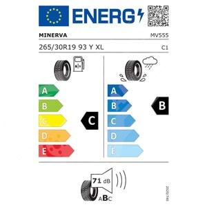 265/30R19 93Y XL Minerva F205