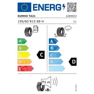 195/60R15 88H Kumho Solus TA21