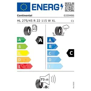 275/45R22 115W XL Continental CrossContact RX LR