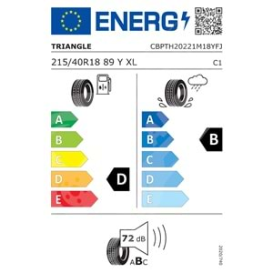 215/40R18 89Y XL Triangle Effexsport TH202