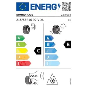 215/55R16 97V XL Kumho Solus 4S HA32 M+S