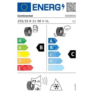 255/35R21 98V XL Continental WinterContact TS 860 S FR
