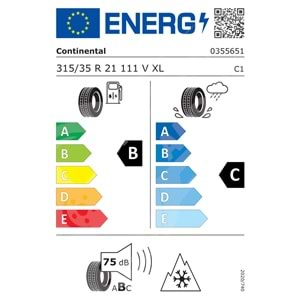 315/35R21 111V XL Continental WinterContact TS 860 S FR