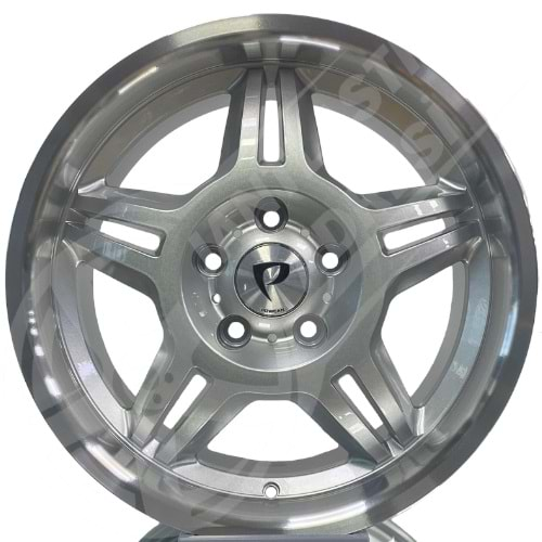 8.0X17 PCD 5X120 BK-657 Silver Machined ET41 72.56