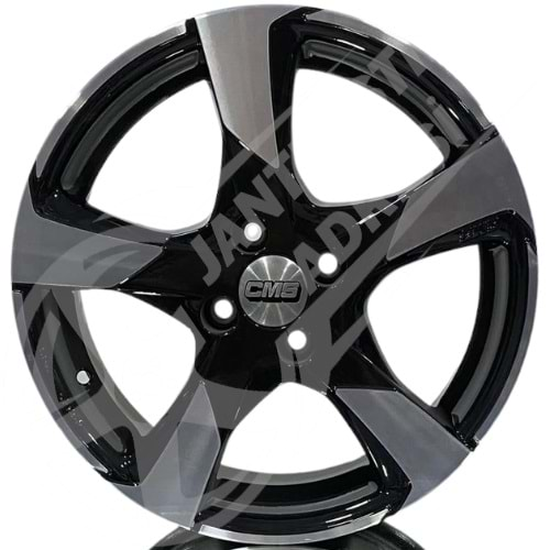 7.0X16 PCD 4X100 CMS-607 Black Machined ET35