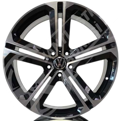 8.5X19 PCD 5X112 DY-1019 Black Diamond Mallory ET40 57.1