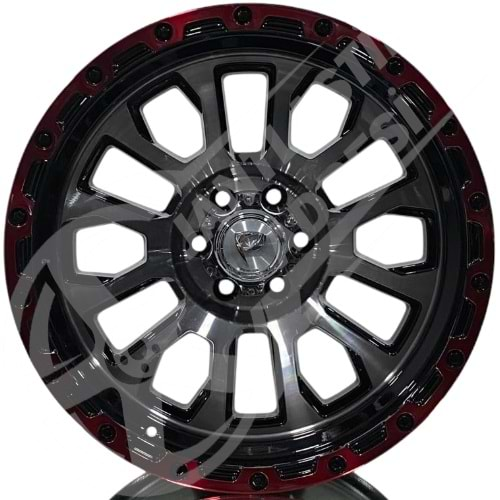 9.5X18 PCD 6X114.3 BK-3S185 Red ET0 66.1