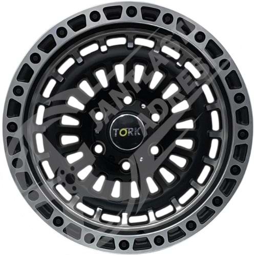 9.0X17 PCD 6X139.7 Tork-3369 Matt Black Grey ET40 110