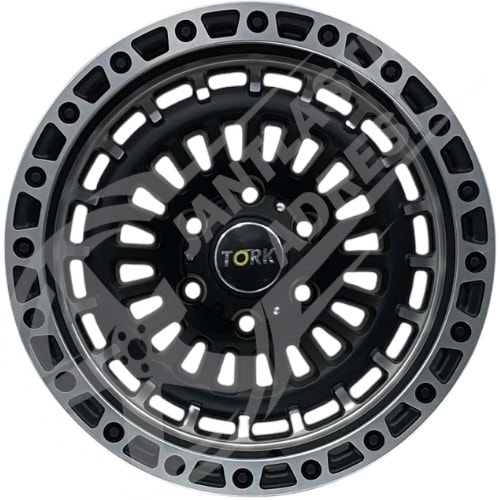 9.0X17 PCD 6X139.7 Tork-3369 Matt Black Gloss MAC ET40 110