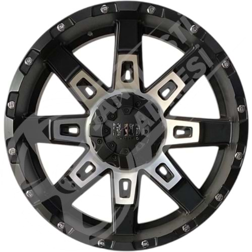 9.0X20 PCD 6X139.7 BK-5261 Matt Black Diamond ET0 110