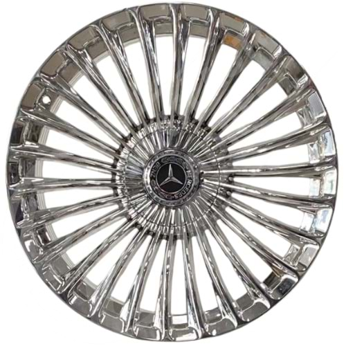 9.5X20 PCD 5X112 R1W-1929 Mercedes Chrome Polish ET35 66.6