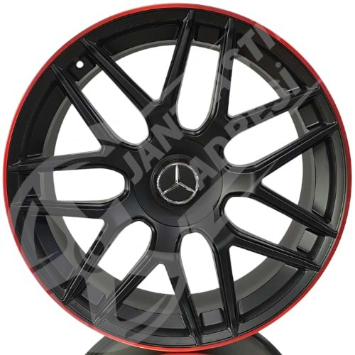 10X22 PCD 5X130 DY-972 Matt Black Red ET40 84.1