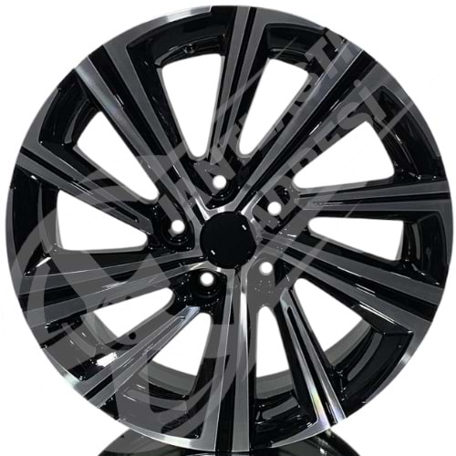 7.5X17 PCD 5X114.3 RC-340 Black Diamond ET40 60.1