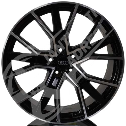 9.5X22 PCD 5X112 BK-5131 Black Machined ET28 66.6