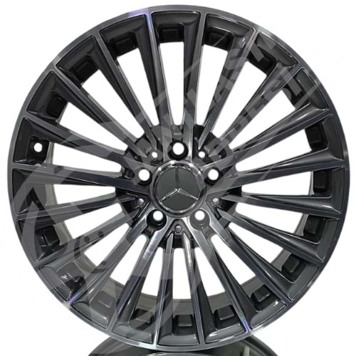 7.5X17 PCD 5X112 BK-5909 Gun Metal Diamond ET45 66.6